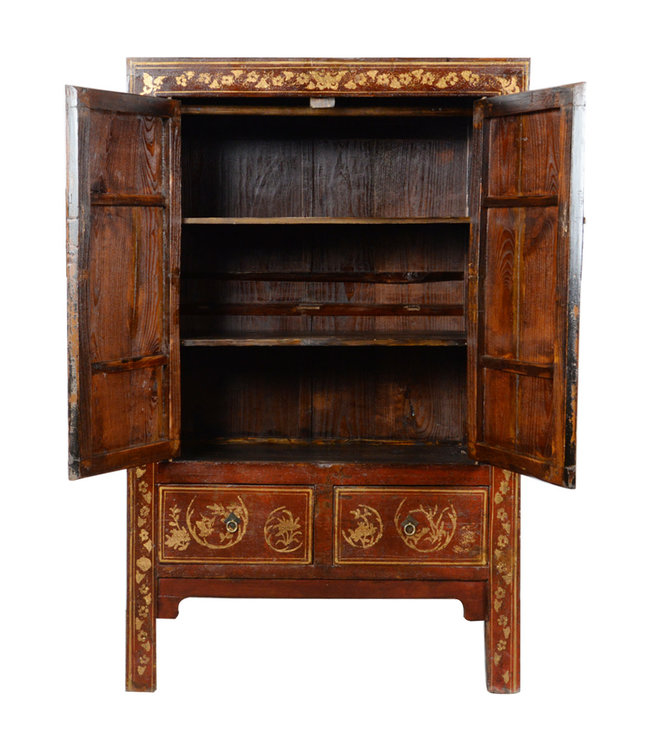 Armoire de Mariage Chinois Antique Peint à La Main L120xP50xH185cm Orientique Asianliving