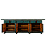 Antique Chinese Sideboard Teal Glossy W263xD46xH89cm