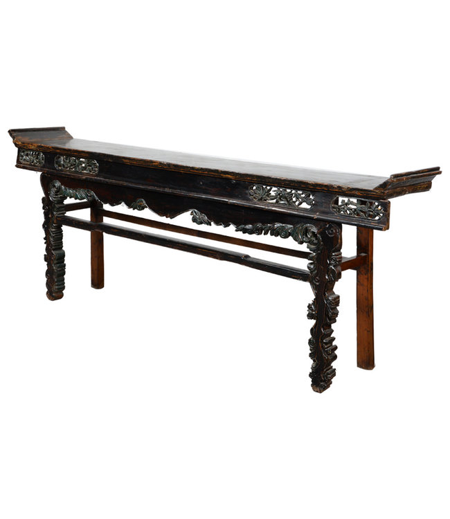 Antiker Chinesischer Altartisch Handgeschnitzt B233xT40xH89cm