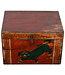 Boîte Chinoise Ancienne Peinte à La Main Mythe Chinois L42xP35xH25cm