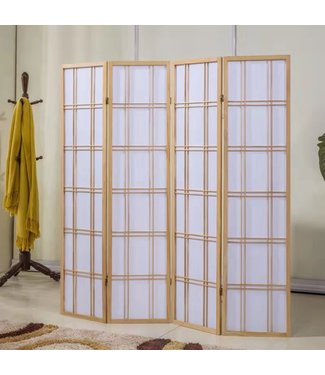 Fine Asianliving Japans Kamerscherm Shoji B180xH180cm Scheidingswand Naturel - Isumi