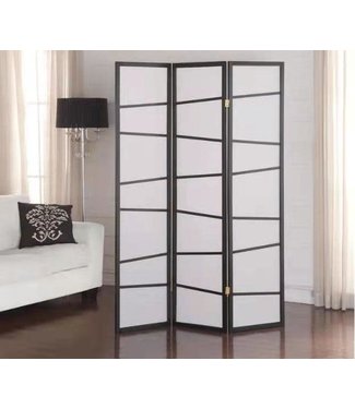 Fine Asianliving Paravento Giapponese Shoji L135xA180cm Nero - Fuji