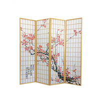 Paravent Japanische Trennwand Shoji B180xH180cm Raumteiler Natur - Sakura