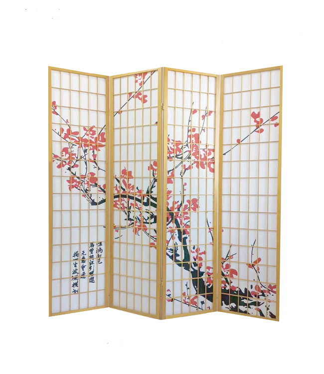 Japanese Room Divider Shoji W180xH180cm Privacy Screen Natural- Sakura