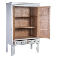 Chinese Wedding Cabinet White - Orientique Collection W100xD55xH175cm