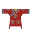Mobile Kimono Cinese Dipinto A Mano Rosso L120xP35xA87cm