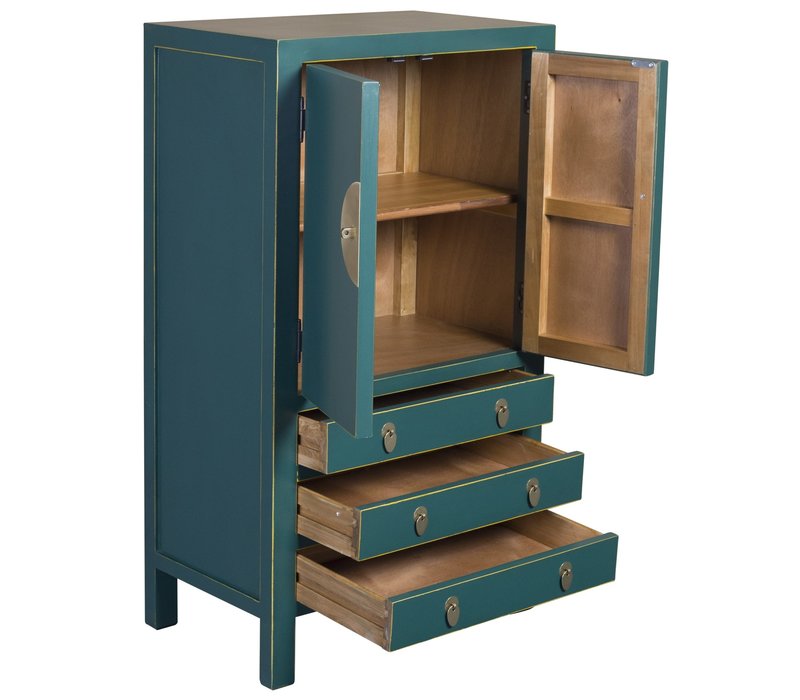 Chinese Cabinet Teal W63xD38xH110cm