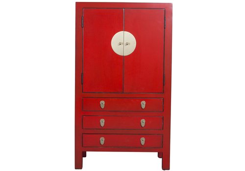 Fine Asianliving Chinese Cabinet Lucky Red W63xD38xH110cm