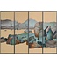 Ölgemälde 100% Handgemalt 3D Texture Rahmen Schwarz 50x150cm Landschaft