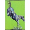 Fine Asianliving Pittura Ad Olio Dipinto a Mano 3D in Rilievo Cornice Nero 100x150cm Verde Cavallo