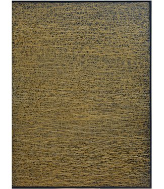 Fine Asianliving Pittura Ad Olio Intagliato a Mano 3D in Rilievo Cornice Nero 90x120cm Giallo