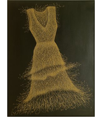 Fine Asianliving Oil Painting 100% Handcarved 3D Relief Effect Black Frame 90x120cm Dress