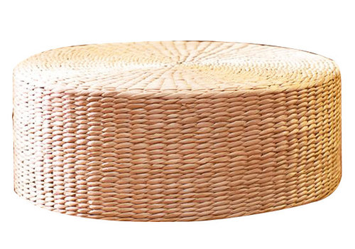 Fine Asianliving Puf Oriental Hecho a Mano Totora Natural D50xA20cm