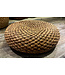 Pouf Oriental Fait Main Narcisse Rotin  Marron D50xH18cm