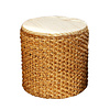 Fine Asianliving Oriental Pouf Handmade Narcissus Rattan Natural D30xH40cm
