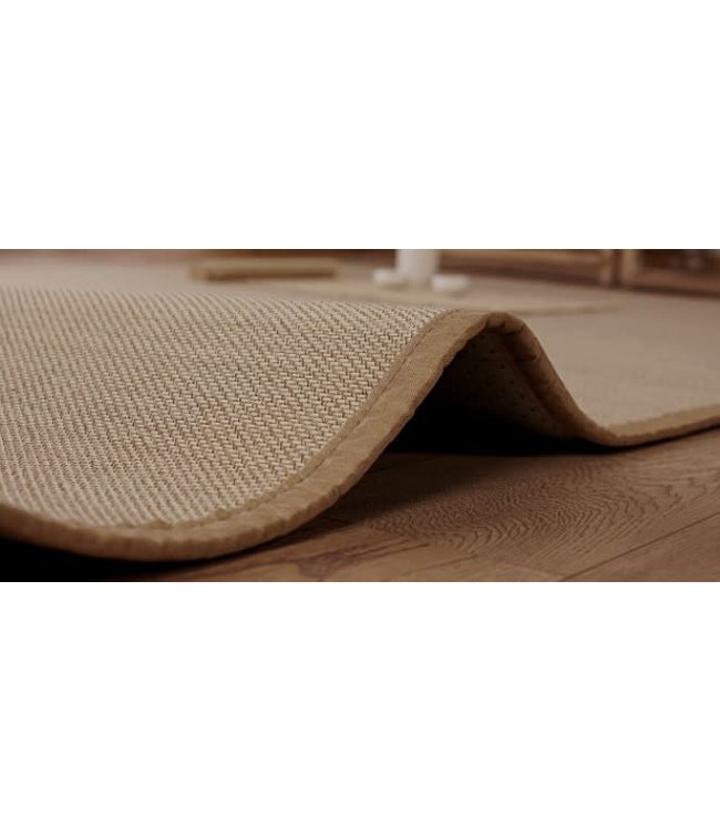 Tapis Oriental Fait Main Bambou Naturel Antidérapant L180xB120cm