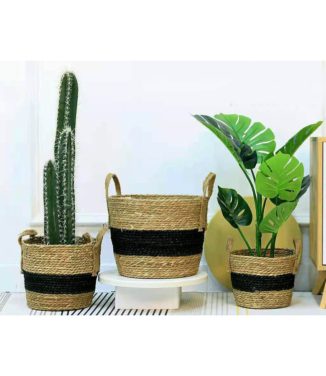Panier Oriental Ensemble de Plantes Aquatiques Naturelles Fait Main/3 Dia.36/30/25 x H30/25/20cm
