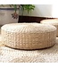 Pouf Oriental Fait Main Quenouille Naturelle D50xH10cm