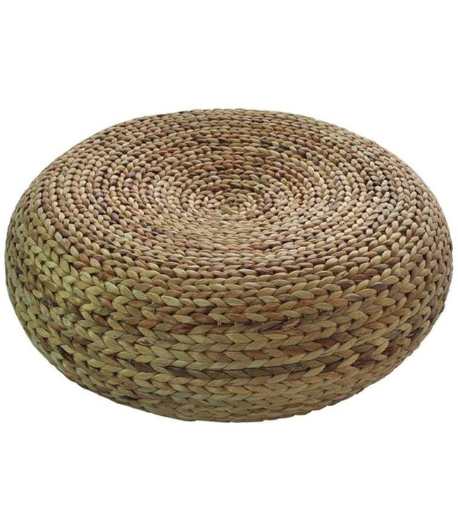 Oriental Pouf Handmade Narcissus Rattan Brown D50xH18cm