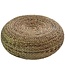 Oriental Pouf Handmade Narcissus Rattan Brown D50xH18cm