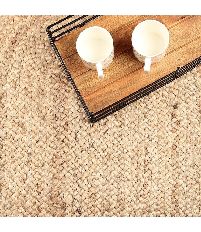 Oosters Vloerkleed Handgemaakt Naturel Lisdodde L180xB120cm