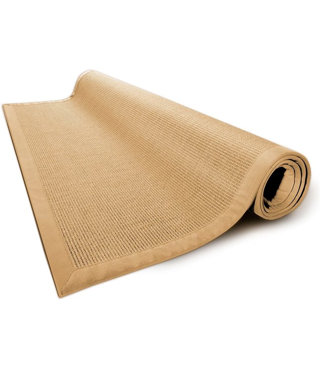 Tappeto Orientale Fatto a Mano in Bambù Naturale Antiscivolo L180xA120cm