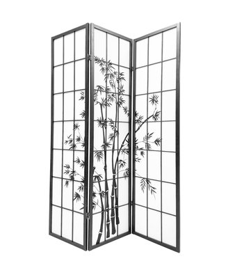 Fine Asianliving Japanese Room Divider Shoji W135xH180cm Privacy Screen Black - Bamb