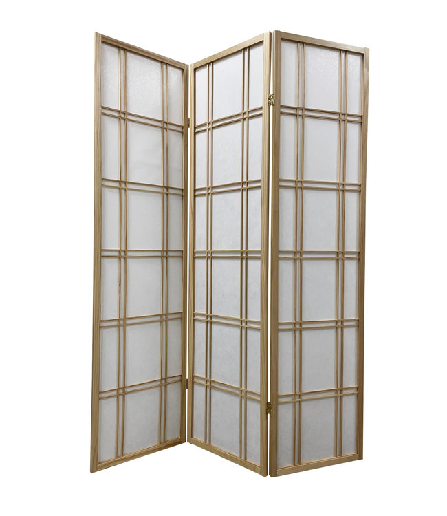 Japanese Room Divider Shoji W135xH180cm Privacy Screen Natural - Isumi