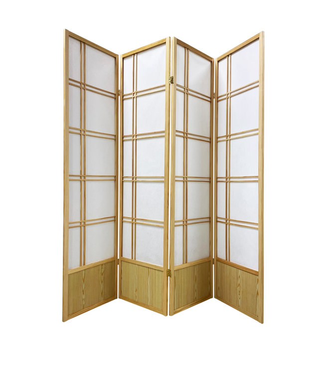 Japanese Room Divider Shoji W180xH180cm Privacy Screen Natural- Nishio