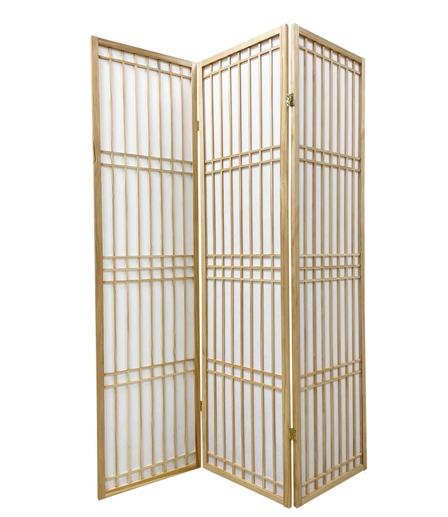 Japanese Room Divider Shoji W135xH180cm Privacy Screen Natural - Tokyo