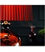 Oriental Table Lamp Porcelain Black with Red Flowers Large W48xD48xH80cm
