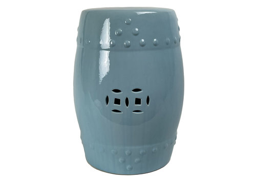 Fine Asianliving Sgabello da Giardino in Ceramica D33xH46cm Porcellana Fatto a Mano Azzurro