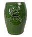 Tabouret Céramique D34xH46cm  Dragonne vert forêt