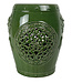 PREORDER WEEK 20 Ceramic Garden Stool D34xH46cm Dragon Forest Green