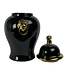 Tarro de jengibre chino Porcelana Oro negro brillante D25xH46cm