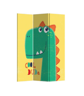 Fine Asianliving Paravento per Bambini L120xA180cm 3 Pannelli Dinosauro