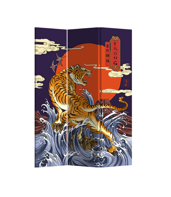 Biombo Japonés Ancho120xAlto180cm Tigre