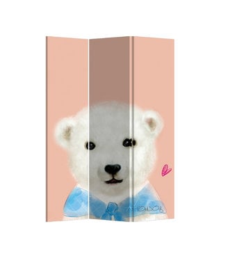Fine Asianliving Room Divider Privacy Screen 3 Panels W120xH180cm Polar Bear