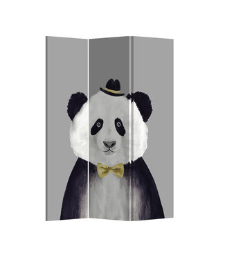 Fine Asianliving Kinder-Paravent Raumteiler B120xH180cm 3-teilig Panda