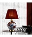 Chinese Table Lamp Porcelain Red Flowers with Lampshade D40xH61cm