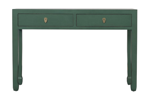 Fine Asianliving Chinese Console Table Pine Green - Orientique Collection W120xD35xH80cm