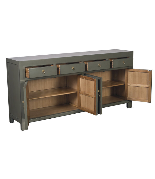Buffet Chinois Gris Olive L180xP40xH85cm