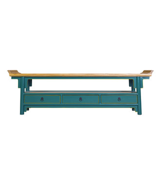 Fine Asianliving Chinese TV Cabinet Teal Qiaotou W180xD40xH55cm