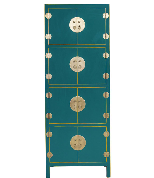 Chinesischer Schrank Teal Aquamarin - Orientique Kollektion- B67xT45xH180cm