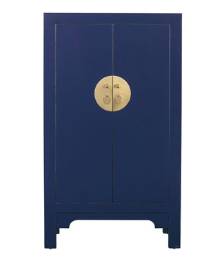 Fine Asianliving Armoire Chinoise Bleue Nuit - Orientique Collection L70xP40xH120cm