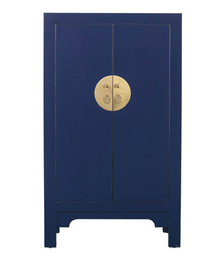 Fine Asianliving Chinese Kast Midnight Blauw - Orientique Collectie B70xD40xH120cm