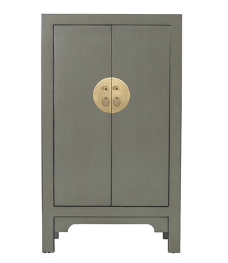 Fine Asianliving Chinese Cabinet Olive Grey - Orientique Collection W70xD40xH120cm