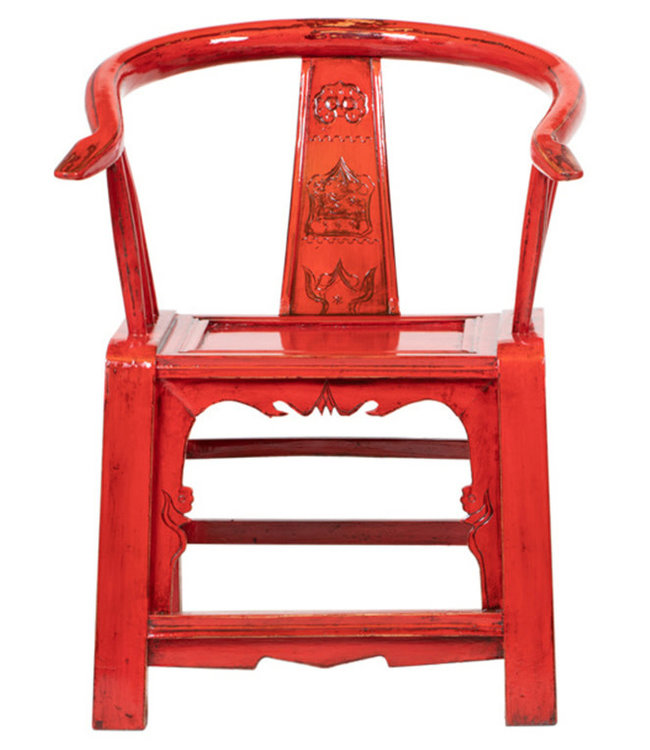 Chinese Chair Traditional Red W69xD69xH95cm