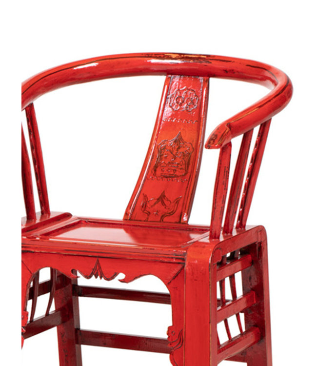 Sedia Cinese Classica Rossa L69xP69xA95cm
