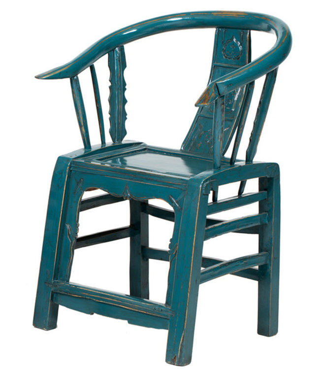Chaise Chinoise Bleu L69xP69xH95cm